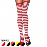 Opaque Red and White Skinny Striped..